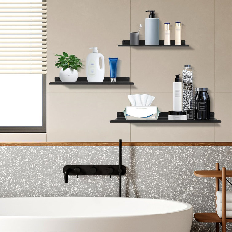 Latitude Run® Wall Mounted Iron Shelves Set of 3 Wayfair Canada